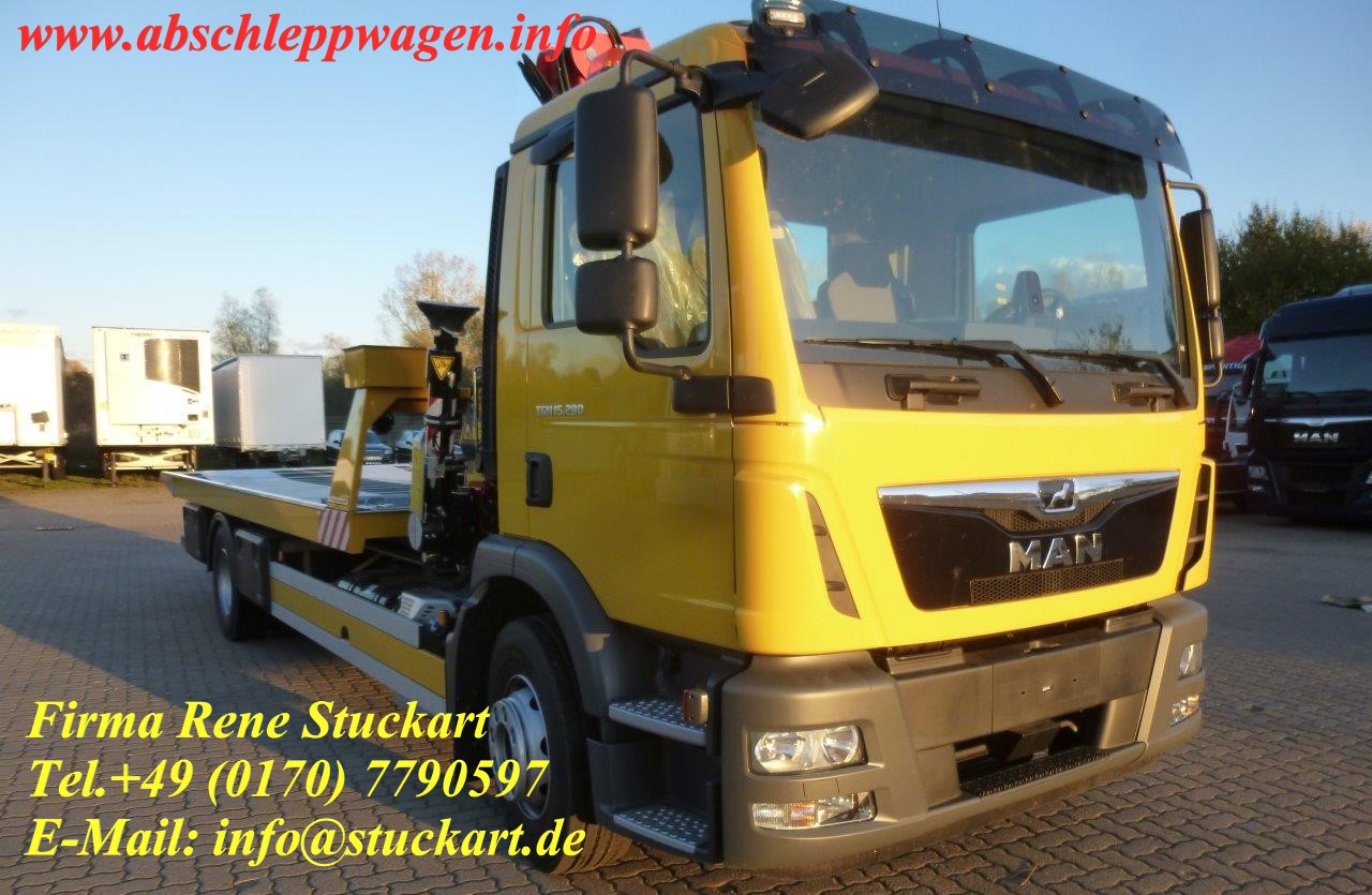 MAN 15.290 BL mit Fassi 190 Abschleppwagen Abschleppauto Evacuator
